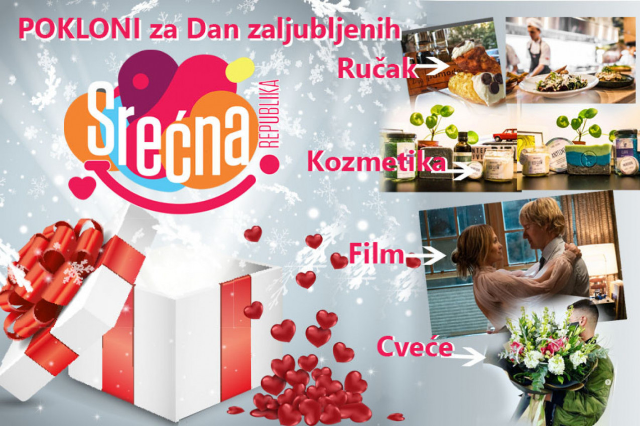 IZABRALI STE DOBITNIKE POKLONA ZA DAN ZALJUBLJENIH: Ručak+kozmetika za nju i njega+film+cveće