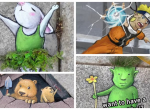 Od PUKOTINE u betonu napravi UMETNIČKO DELO: Pogledajte fantastične GRAFITE SA PLOČNIKA! (VIDEO)