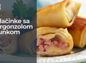 RECEPT ZA PAMĆENJE: Palačinke sa gorgonzolom i šunkom (VIDEO)