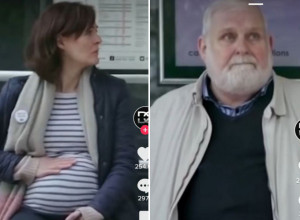 STARAC JE SEO NA KLUPU PORED TRUDNICE JER JOJ JE VIDEO SUZE U OČIMA, a onda je shvatio da je poznaje! Priča dira pravo u srce... (VIDEO)