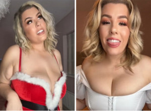 OBDARENA PLAVUŠA OBOŽAVA SVOJE OGROMNE PRIRODNE GRUDI, kad se utegne u korset sve puca! Na mrežama doživljava linč! (VIDEO)