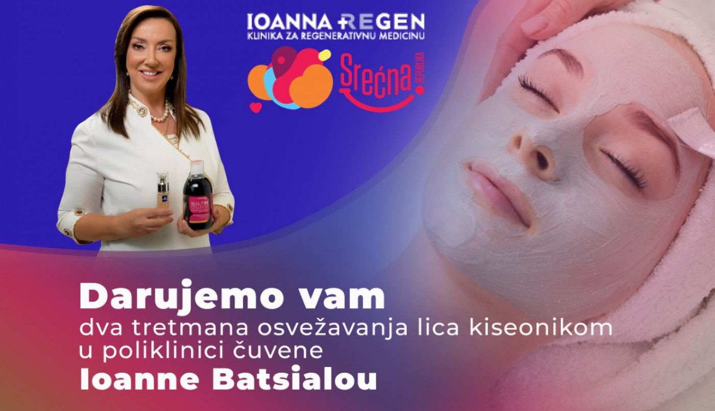NASTAVLJAMO DA NAJVERNIJE ČITAOCE DARUJEMO VREDNIM POKLONIMA: Srećna republika vas vodi u najbolju polikliniku za negu, poklanjamo vam dva tretmana osvežavanja lica kiseonikom!