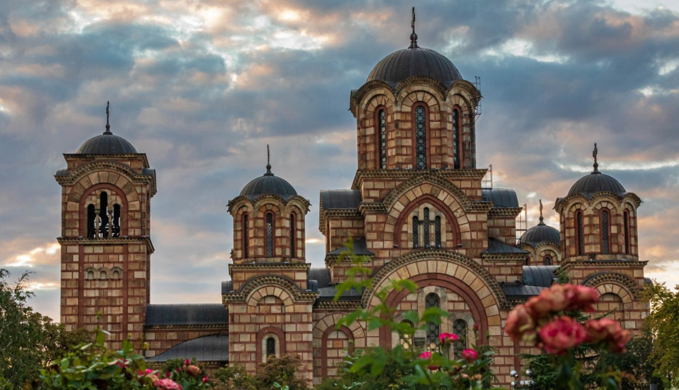 Pogled na Crkvu Svetog Marka u Beogradu...