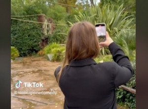 SNIMALA JE PRIRODU U REZERVATU ŽIVOTINJA, a nakon što joj je dečko krišom stavio komadić jabuke na rame, usledila je drama! Snimak je videlo 164 miliona ljudi! (VIDEO)