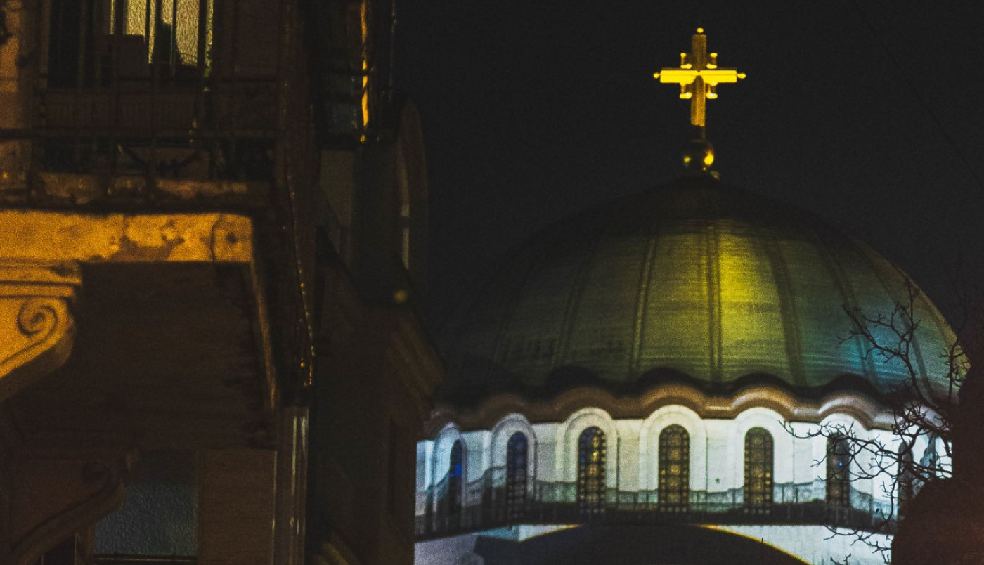 Pogled na Hram Svetog Save u Beogradu...