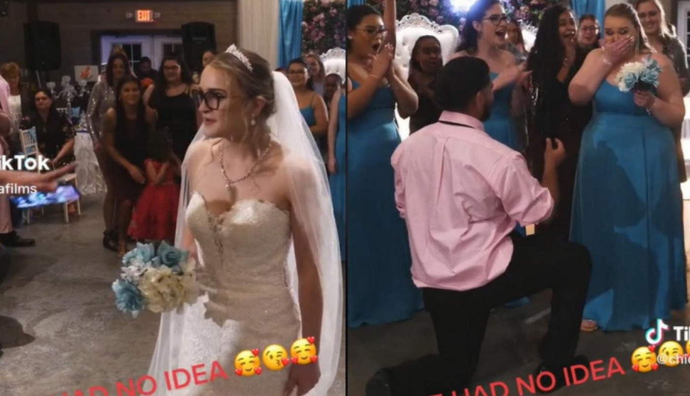 ZAPROSIO DEVOJKU NA VENČANJU NJENE SESTRE: Mlada se taman spremala da baci bidermajer, a usledila je scena kojoj se malo ko nadao! (VIDEO)