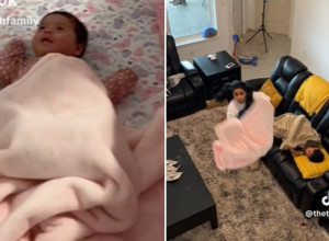 PRIŠAO JE KA SPRATU KUĆE I BACIO BEBU: Žena je usplahireno skočila sa kauča, posle par sekundi sve joj je bilo jasno (VIDEO)