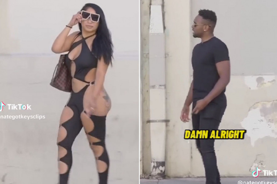 UGLEDAO JE NA ULICI POLUGOLU DEVOJKU I ODMAH JOJ PRIŠAO, ALI ONA GA JE HLADNO ODBILA: Samo sekund kasnije je videla šta vozi i dogodio se VELEOBRT! (VIDEO)