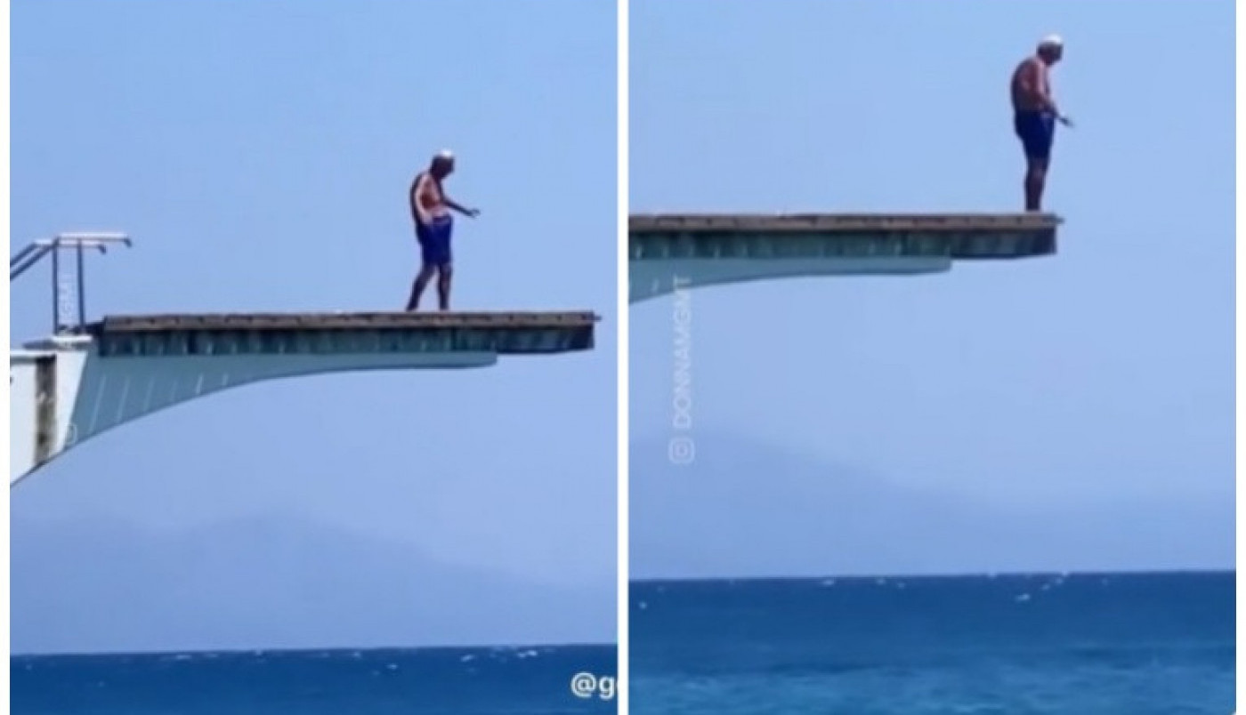 STARAC OD 92 GODINE SE USPEO NA SKAKAONICU VISOKU 10 METARA: Ljudi zanemeli od šoka, povadili telefone da snimaju, a onda je usledilo nešto što uteruje strah u kosti! (VIDEO)