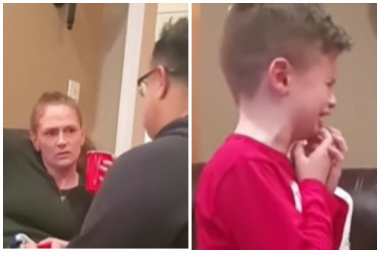 DEČAK JE SEDEO S MAJKOM NA KAUČU, a onda se odjednom ispred njih pojavio otac i izvadio nešto iz džepa! Mališan je skočio kao oparen, pa zaridao, ovo niko nije očekivao! (FOTO/VIDEO)