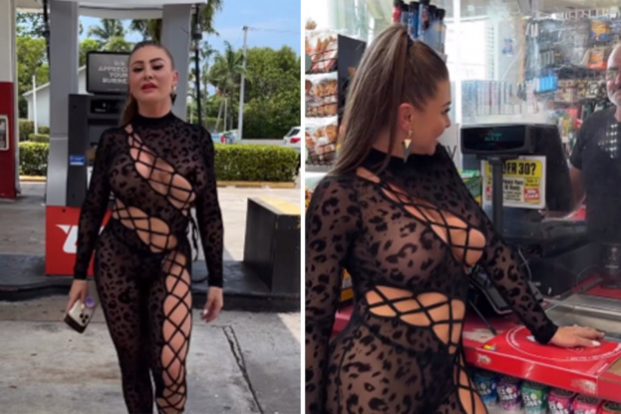 POJAVILA SE NA PUMPI U PROVIDNOM KOMBINEZONU I IMALA JE SAMO JEDAN ZAHTEV: Zanosna lepotica napravila haos nasred ulice, muškarci nisu znali šta ih je snašlo (FOTO/VIDEO)
