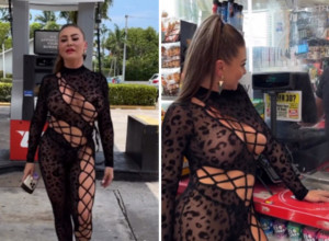 POJAVILA SE NA PUMPI U PROVIDNOM KOMBINEZONU I IMALA JE SAMO JEDAN ZAHTEV: Zanosna lepotica napravila haos nasred ulice, muškarci nisu znali šta ih je snašlo (FOTO/VIDEO)