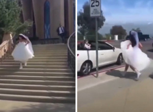 ALO LJUDI, POBEŽE VAM MLADA! SKANDAL NA SVADBI: Za sobom podigla prašinu, uskočila u automobil  i otišla u nepoznatom pravcu! (VIDEO)