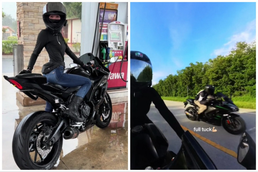 PLAVOKOSA LEPOTICA VOZILA JE MOTOR KAD JE PORED NJE PROTUTNJAO DRUGI BAJKER: Ljudi su bili u neverici kad je objasnila ko je on, komentari se samo nižu! (FOTO+VIDEO)