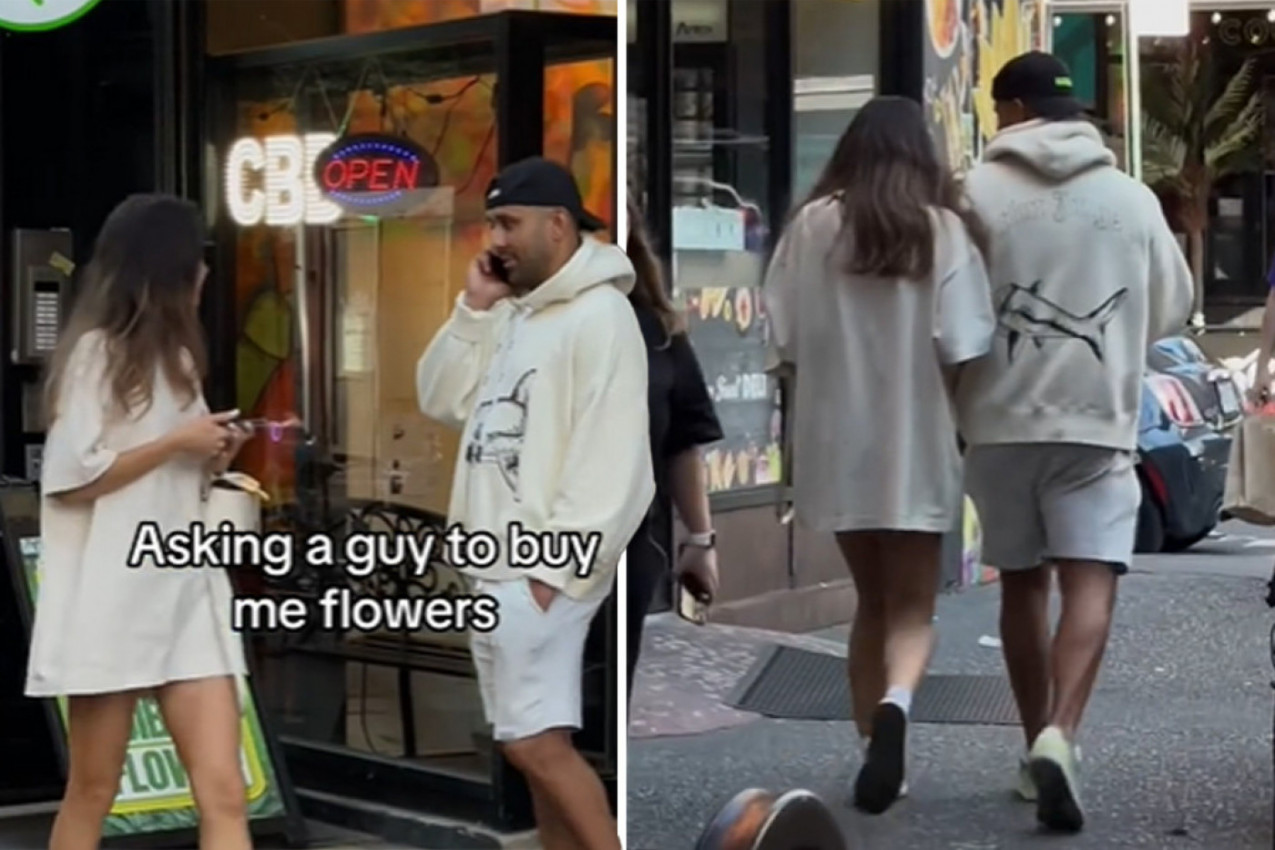 PRESRELA JE NEPOZNATOG MOMKA NA ULICI I OD NJEGA ZATRAŽILA SAMO JEDNU STVAR: Samo se okrenuo i učinio nešto što bi svaku devojku rasplakalo (VIDEO)