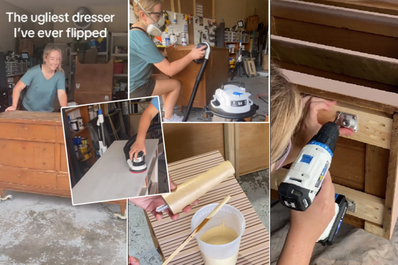 PRONAŠLA JE STARU BAKINU KOMODU I OD NJE NAPRAVILA MODERAN KOMAD NAMEŠTAJA: Za malo novca dobila je fantastičnu dekoraciju kakve nema ni u salonima (VIDEO)