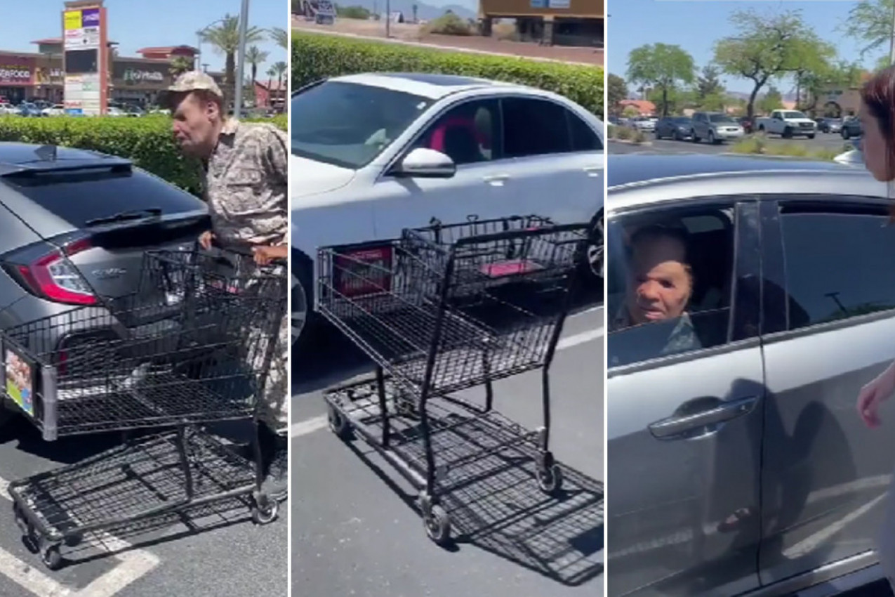 BAHATO JE GURNUO KOLICA PRAVO NA NJEN AUTO: Besna žena nije ustuknula ni kad je videla čudnu masku na licu čoveka a šok je usledio kad je shvatila ko se krije iza nje! (VIDEO)