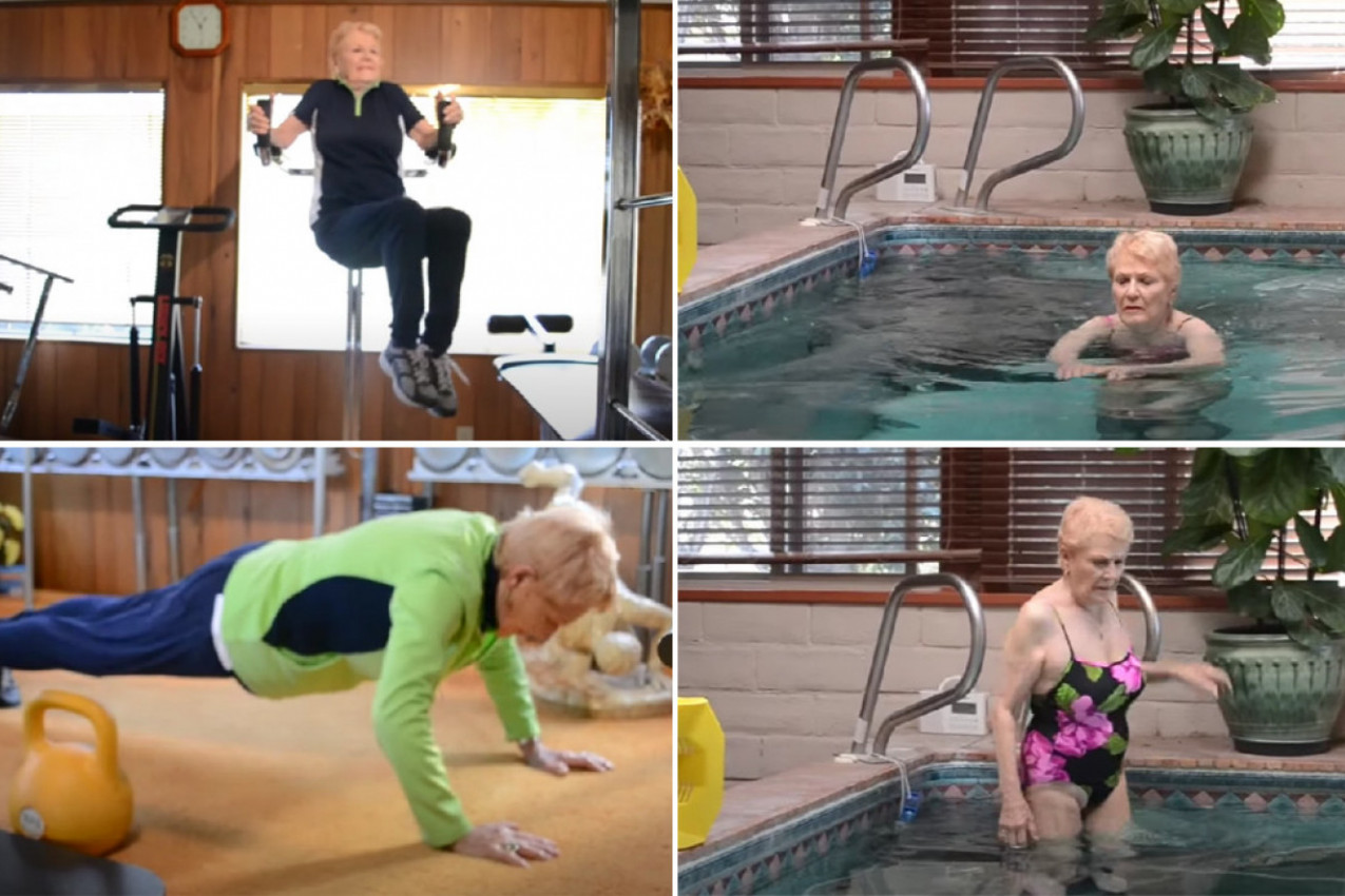 ONA IMA 97 GODINA I IKONA JE FITNESA: Elejn veruje da svoju vitalnost, formu i dugovečnost u poznim godinama duguje jednom napitku! (VIDEO)