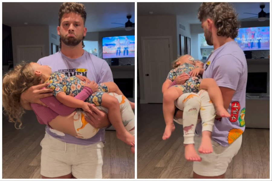 "NIŠTA TE NE MOŽE PRIPREMITI NA OVO": Snimak tate koji koji nosi obe ćerkice u naručju rastopio i najtvrđa srca!" (FOTO+VIDEO)