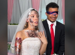 MLADOŽENJA JE SKINUO POVEZ SA OČIJU I ŠOKIRANO GLEDAO U NEVESTU: Čovek se uhvatio za glavu ne verujući šta je uradila sa sobom, malo je falilo da otkaže venčanje! (VIDEO)