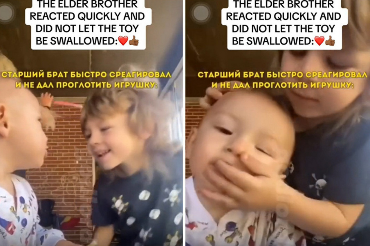 BEZ RAZMIŠLJANJA JE REAGOVAO U DELIĆU SEKUNDE: Dečak spasio život mlađem bratu, bio je pribraniji i hrabriji od majke! (VIDEO)