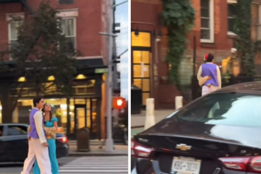 MLADIĆ I DEVOJKA ZBUNILI PROLAZNIKE U NJUJORKU: Zabezeknuto su gledali u čudan par i kako se to oni kreću! (VIDEO)