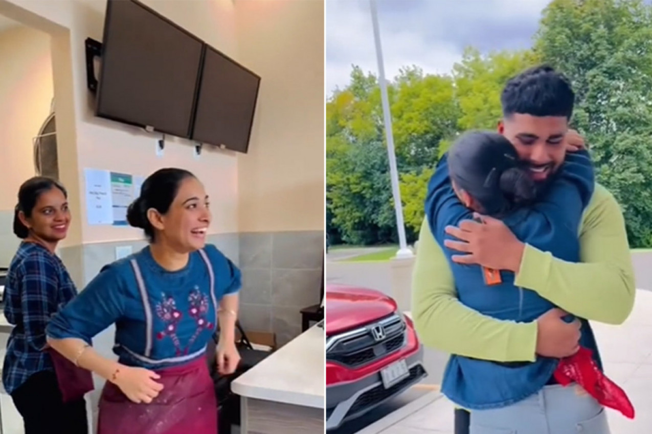 RADILA JE U LOKALU KAD JE UGLEDALA NJEGA: Bacila je kecelju i potrčala mu u zagrljaj, svi su ih gledali sa suzama u očima! (VIDEO)