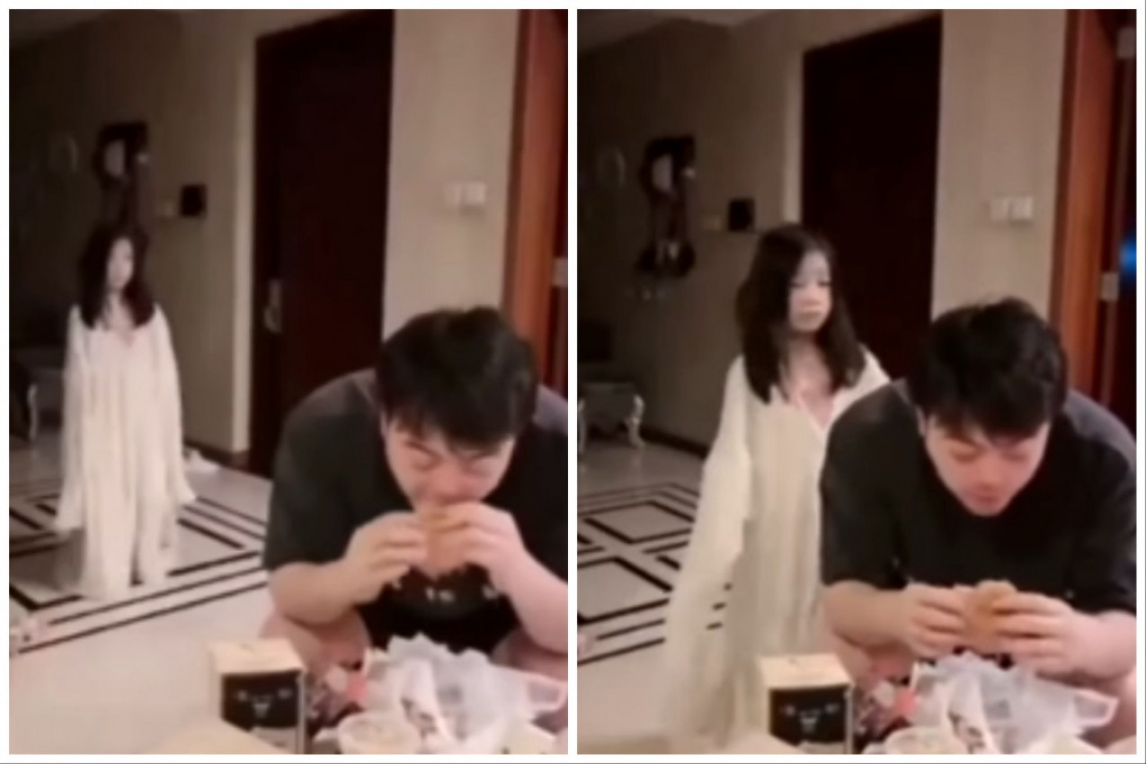 SEO JE DA VEČERA KAD MU JE ĆERKA PRIŠLA S LEĐA: Izgledala je kao utvara iz kultnog horora, ali kada je majka kročila u sobu oboje su skočili od užasa! (FOTO+VIDEO)