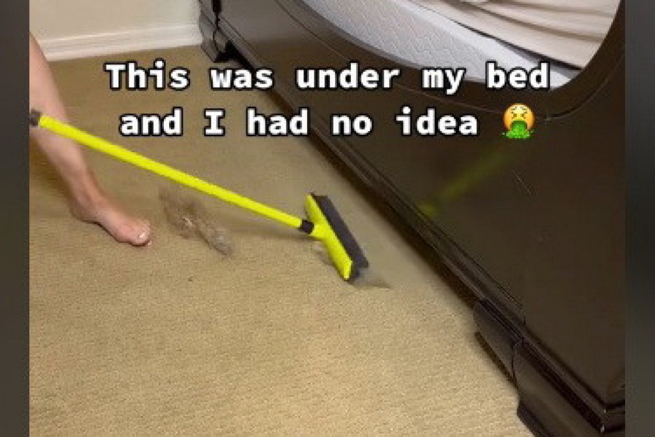 ZAVUKLA JE ČETKU ISPOD KREVETA, ONO ŠTO JE BILO ISPOD NJEGA ĆE VAS ZGROZITI: Posle nekoliko sati žena je i dalje gledala u užas iznad kojeg je spavala (VIDEO)