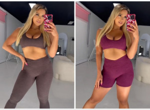 PLAVUŠA BUJNOG POPRSJA DOŠLA JE U TERETANU: Svi pogledi bili su uprti u Laru, muškarcima je zastajao dah prilikom svake njene vežbe! (VIDEO)