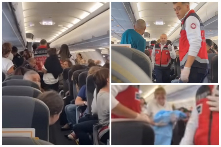 AVION SE SPREMAO ZA POLETANJE KAD SE ZAČUO VRISAK ŽENE: Stjuardese su joj priskočile u pomoć ali nije bilo vremena da se prebaci u bolnicu! (FOTO+VIDEO)