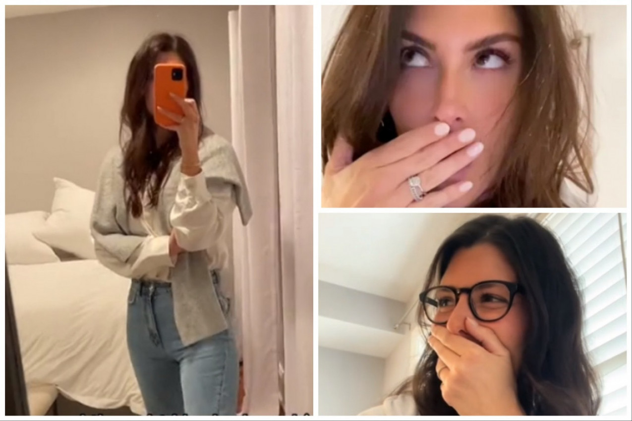 OBUKLA JE ŠIK KOMBINACIJU ZA POSAO: Krenula je iz kuće i šokirano shvatila da ima ogromnu rupu na nezgodnom mestu! (FOTO+VIDEO)