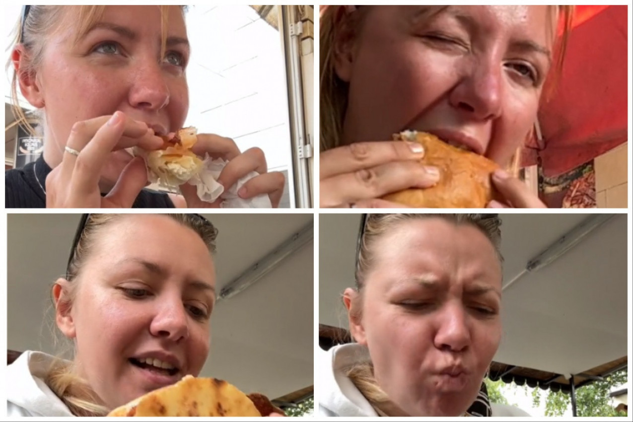 RUSKINJA JE DOŠLA U SRBIJU I ZALJUBILA SE U SRPSKU HRANU: Reakcija dok jede šiš-ćevap i ajvar je totalni hit (VIDEO)