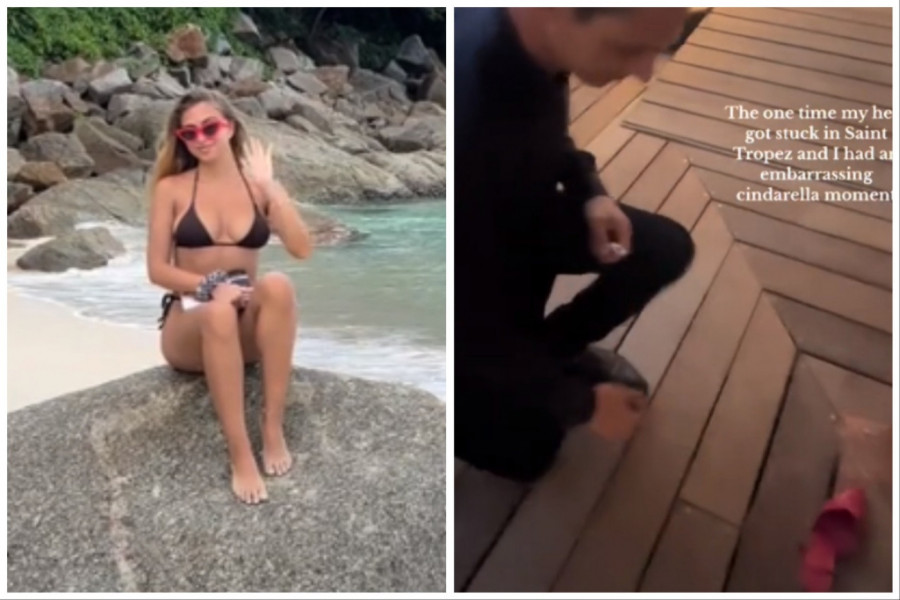 ŠETALA JE U VRTOGLAVIM POTPETICAMA I STALA KAO UKOPANA: Muškarac je pao na kolena ispred nje dok je njen dečko sve to snimao! (VIDEO)