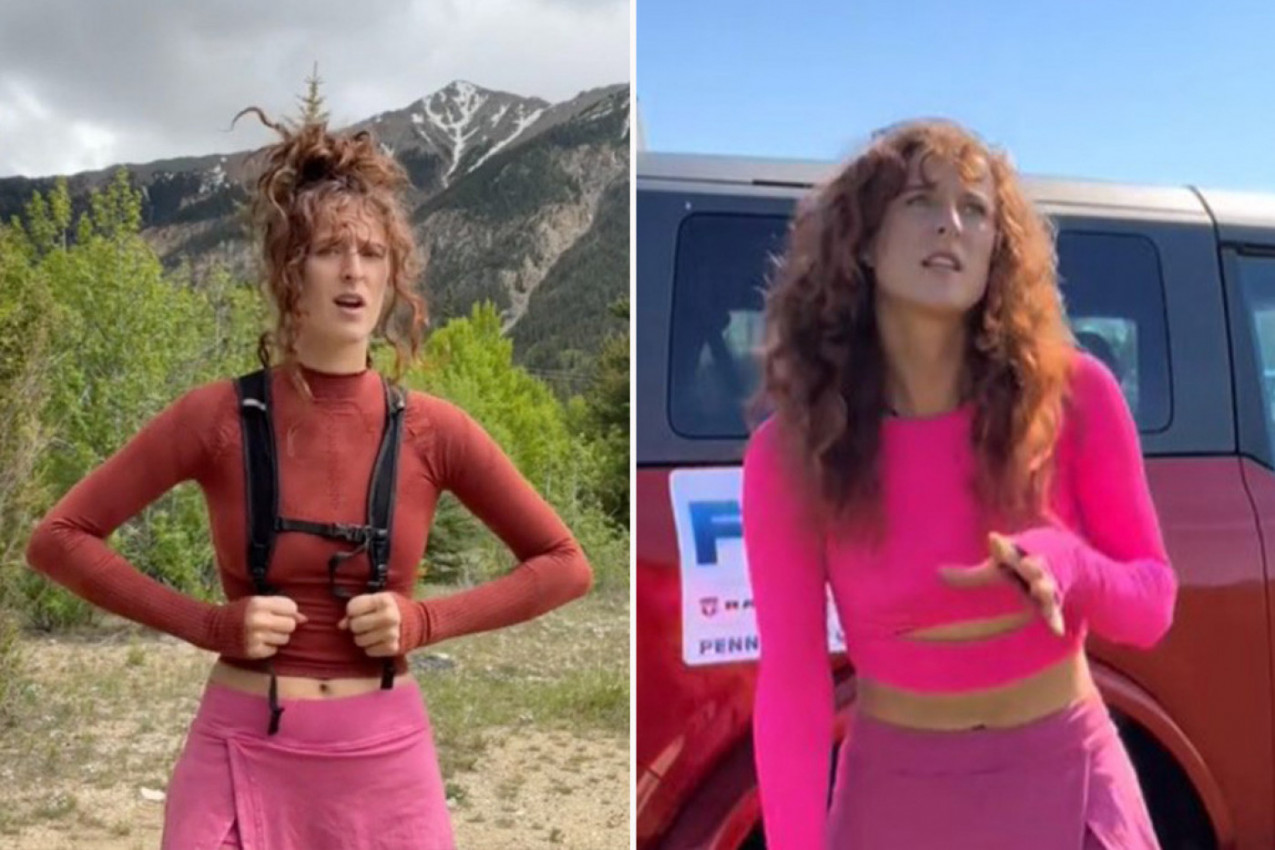 OVAKVU PLANINARKU JOŠ NISTE VIDELI: U minijaturnom šortsu i tip-top sređenom frizurom osvaja vrhove (VIDEO)