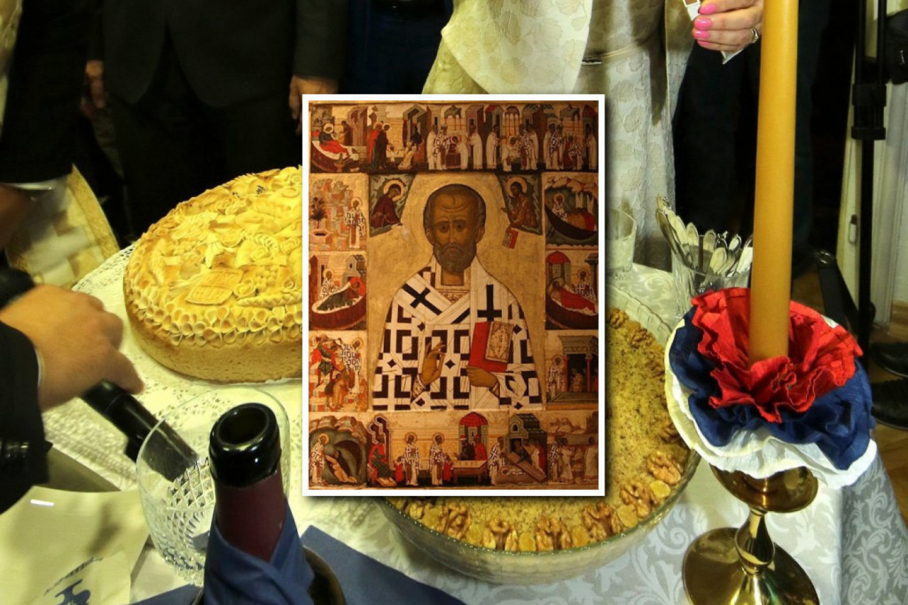 PRE REZANJA KOLAČA ZA NIKOLJDAN OVO JE VAŽNO DA SVAKI DOMAĆIN URADI: Obratite pažnju na ove reči (FOTO)