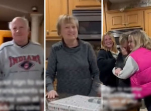 ODRASLI UNUCI SU DOŠLI KOD BAKE I DEKE: U jednom trenutku staricu su savladale emocije pa je zaplakala! (VIDEO)