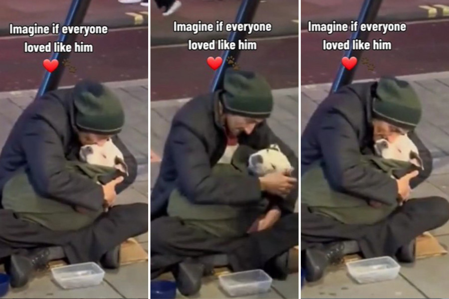 OVAKO BI SVI TREBALO DA VOLE: Tužna slika beskućnika i psa pokazala svu ljubav na koju su ljudi zaboravili!