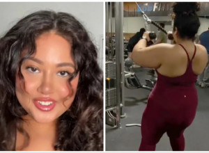 ONA INSPIRIŠE DRUGE ŽENE: Ima višak kilograma, a pogledajte u čemu vežba! (VIDEO)