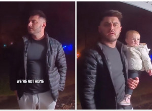 POJAVIO SE SA ĆERKOM NA VRATIMA RODITELJSKE KUĆE: Kamera snimila neprijatan susret na porodičnom pragu! (FOTO+VIDEO)