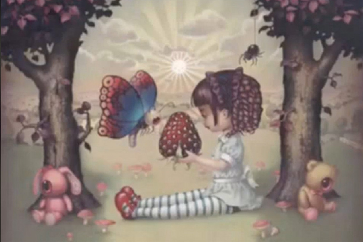 DA LI STE HRABRI ILI OPREZNI:  Šta prvo vidite na slici - lobanju ili devojčicu ispod drveća?