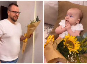 TATA JE KUPIO VELIKI BUKET CVEĆA ZA SVOJU ĆERKICU: Reakcija ove malene raznežiće i najtvrđa srca! (FOTO+VIDEO)