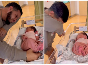 TATA JE PRVI PUT UZEO DA PRESVUČE TEK ROĐENU ĆERKICU: Savladala ga je bujica emocija kojima se nije nadao (FOTO+VIDEO)