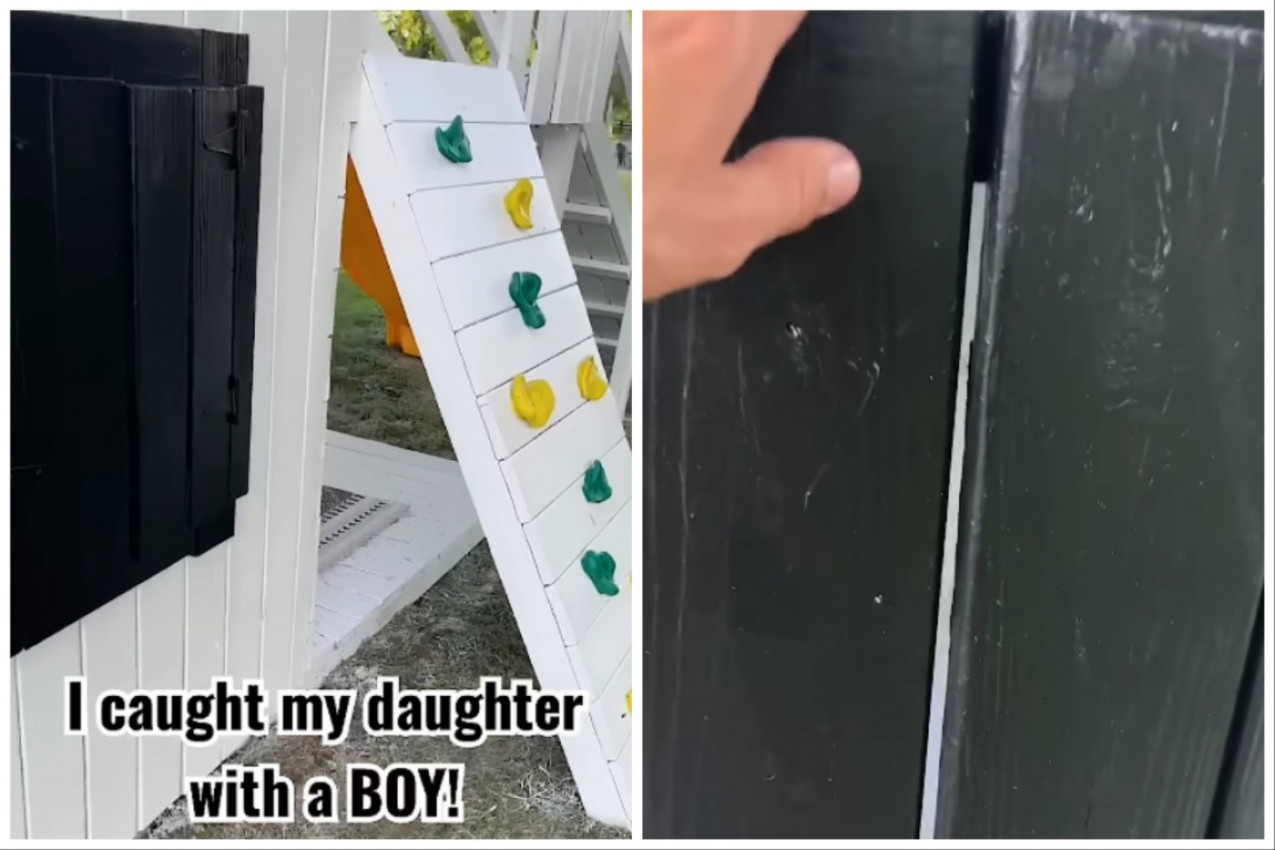 TATA JE OTVORIO PROZOR DEČJE KUĆICE I ZANEMEO: Ovakvom prizoru se nije nadao, a tek da vidite reakciju njegove ćerke! (FOTO+VIDEO)