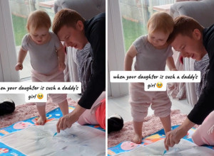 TATA JE PRIŠAO ĆERKICI I POČEO DA CRTA: Malena je na trenutak zastala, a onda uradila nešto neočekivano!(VIDEO)