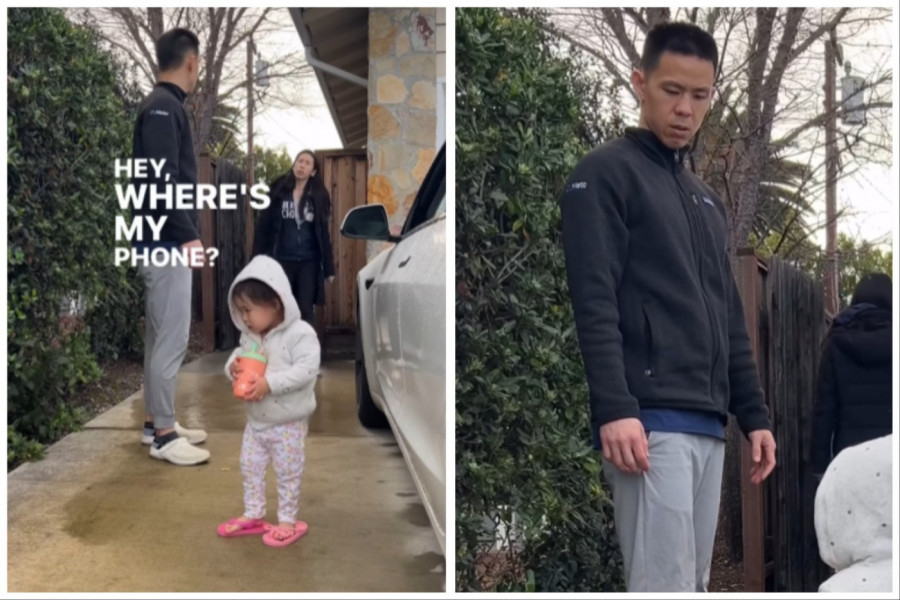 ŠTA SE DEŠAVA KADA TATA OBLAČI ĆERKU: Ovakva greška mogla je da bude kobna po telefon njegove žene! (VIDEO)