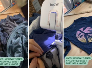 ŠIJE NEVEROVATNE KOMADE OD STARIH MAJICA: Kad vidite kakav je duks napravila, pašće vam vilice! (VIDEO)