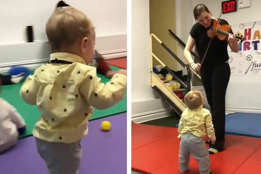 MALENI DEČAK JE OPČINJENO SLUŠAO VIOLINU: U trenutku je krenuo ka umetnici, a ovakvoj njegovoj reakciji se niko nije nadao! (VIDEO)