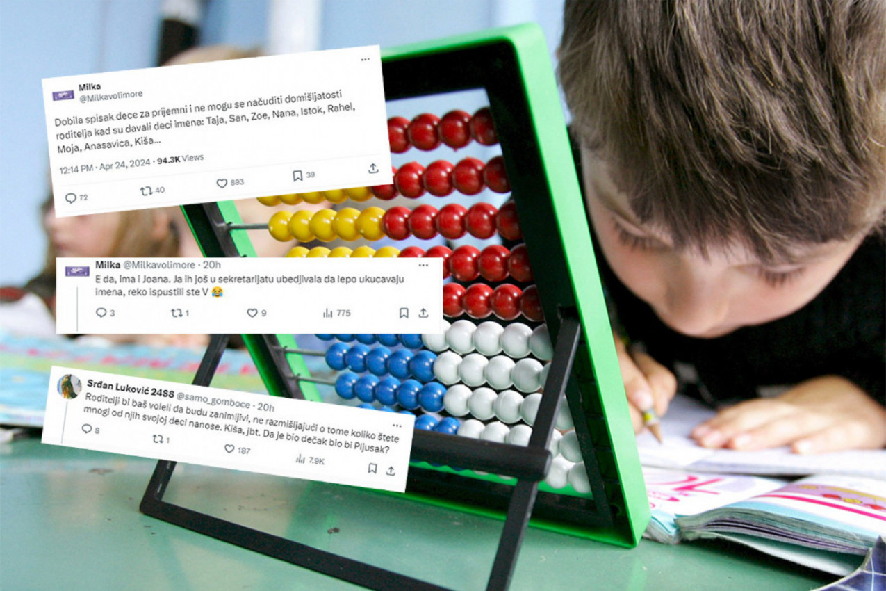 TAJA, ZOE, RAHEL, ANASAVICA - DA, TO SU IMENA DECE U SRBIJI: Profesorka ostala u čudu kad je dobila spisak za prijemni