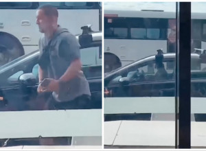 ČOVEK JE IZAŠAO IZ AUTOMOBILA I TOTALNO ZABORAVIO NA SVOG LJUBIMCA: Pas je seo za volan i evo šta se desilo! (VIDEO)